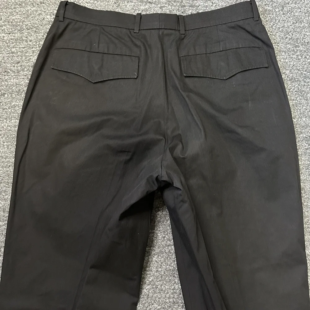 Gianni Versace Pants Women 29 Black Chinos Straight Leg Mid Rise Pockets Classic